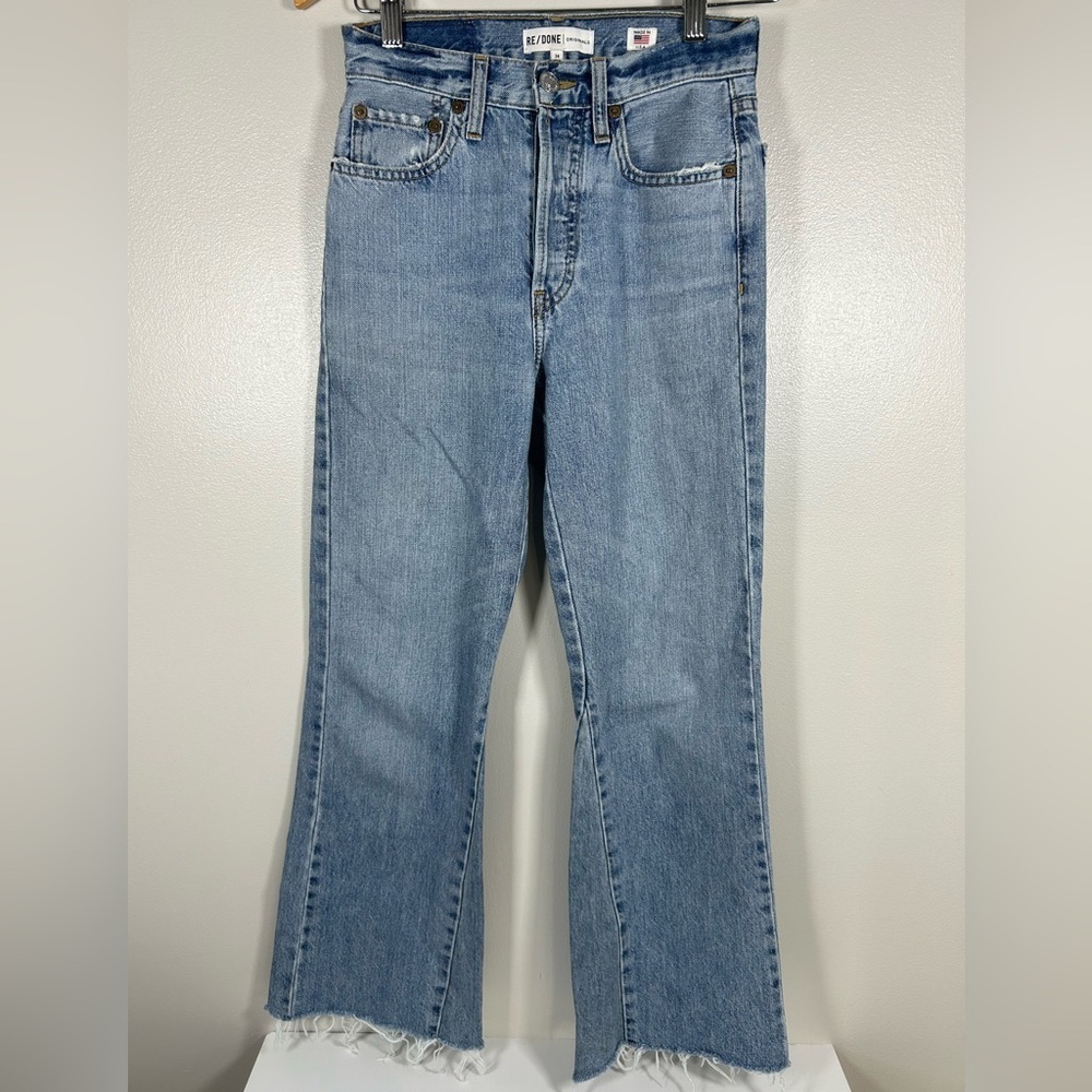 RE/DONE Originals 2017 High Rise Crop Flare in ultra light
